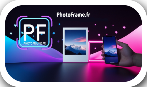 Exemple cadre photo polaroid ajouté en ligne gratuit avec PhotoFrame